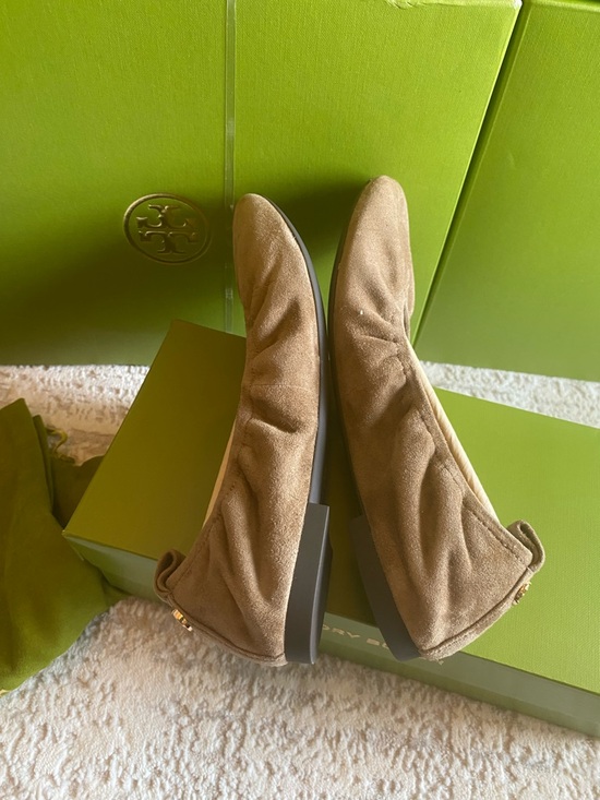 Tory Burch Suede EDDIE Ballet Flats - Picture 7 of 10